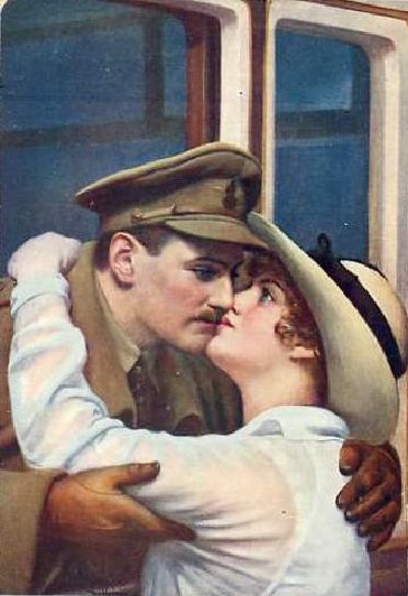 Unknown Artist - 'Goodbye, Darling' -Postcard Image, c.1917